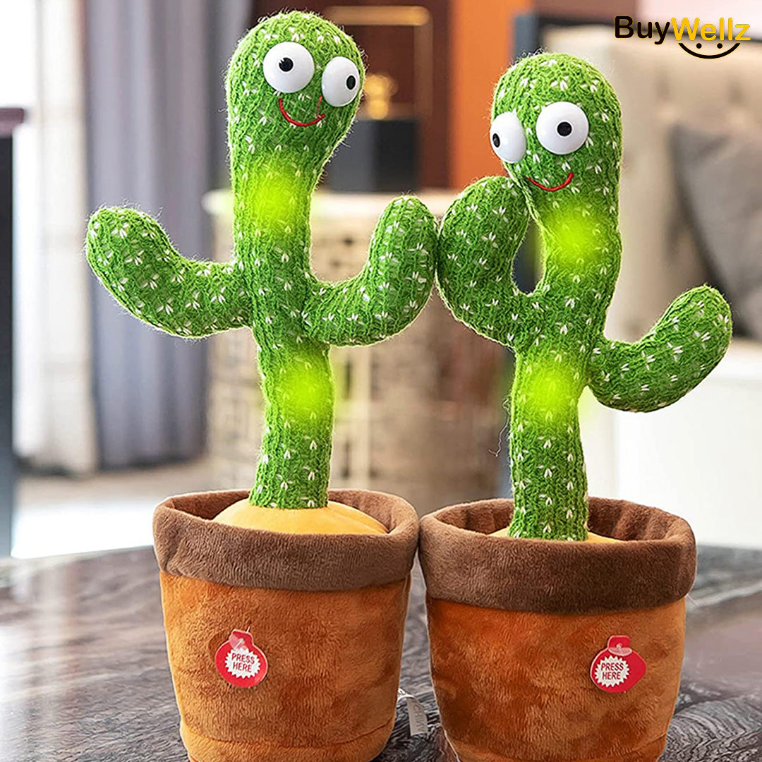 Rechargeable Dancing Cactus Toy - Singing, Talking, and Recording Plush Toy