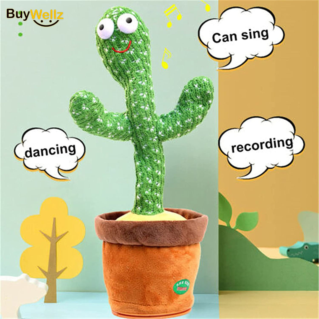 Rechargeable Dancing Cactus Toy - Singing, Talking, and Recording Plush Toy