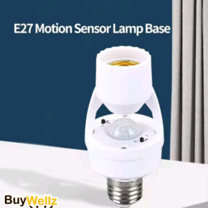 E27 Motion Sensor Light Lamp Holder – 360° Smart PIR Infrared Bulb Socket Adapter for Automatic Lighting